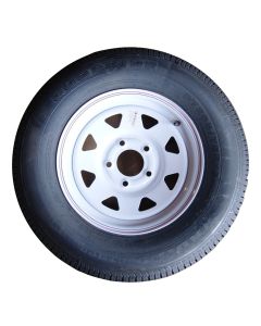 Tire Wheel 205/75 R15 on 5 on 5" White Spoke Goodride