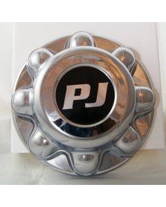 Chrome 8 Lug Hub Cover w/PJ Logo