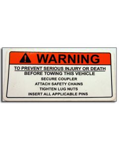 Decal Warning To Prevent Injury